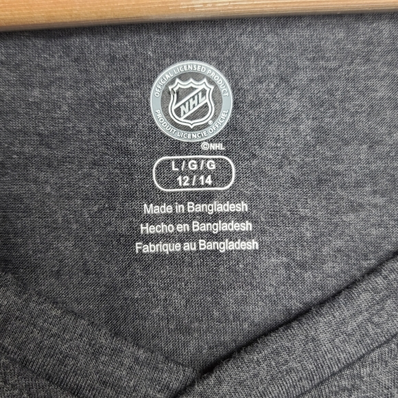 NHL Pittsburgh Penguins Women's Fitted V-Neck Tee Shirt Heather Gray Large - Picture 4 of 6